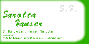 sarolta hanser business card